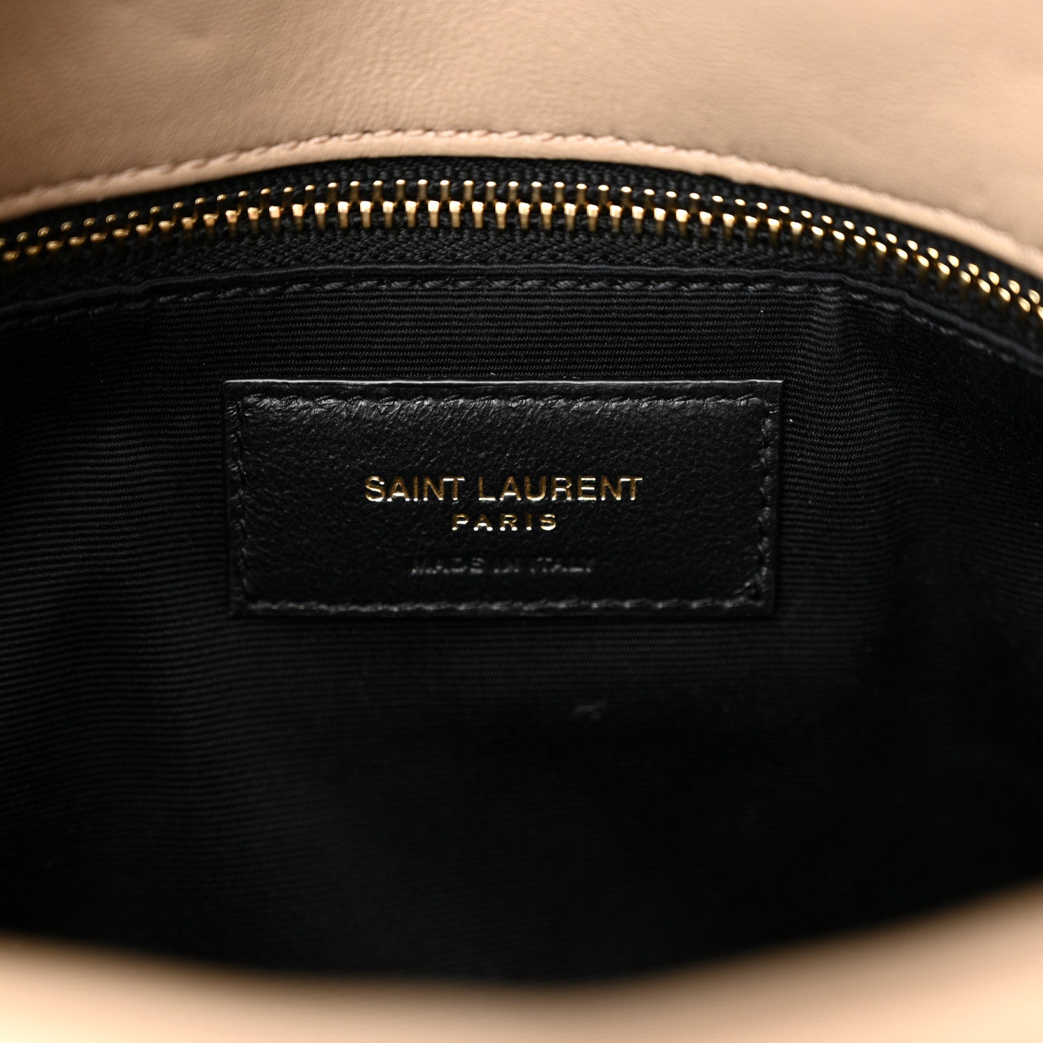 Saint Laurent Lambskin Quilted Small Loulou Puffer Monogram Chain Satchel Dark Beige 6 of 11