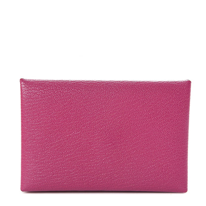 Hermes Chevre Mysore Calvi Card Case Rose Pourpre 1 of 5