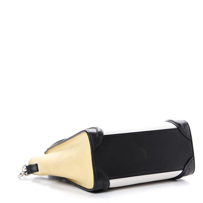 Celine Grained Baby Calfskin Nubuck Nano Tri-Color Luggage White 3 of 23