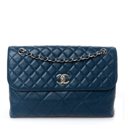Chanel Calfskin Quilted In the Business Flap Dark Navy Blue 1 of 11