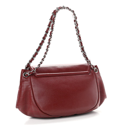 Chanel Caviar Large Half Moon Flap Red 2 of 10