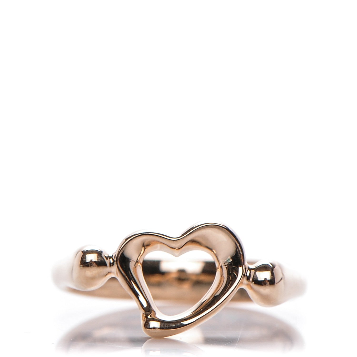 Tiffany 18K Rose Gold Elsa Peretti Mini Open Heart Ring 5 1 of 5