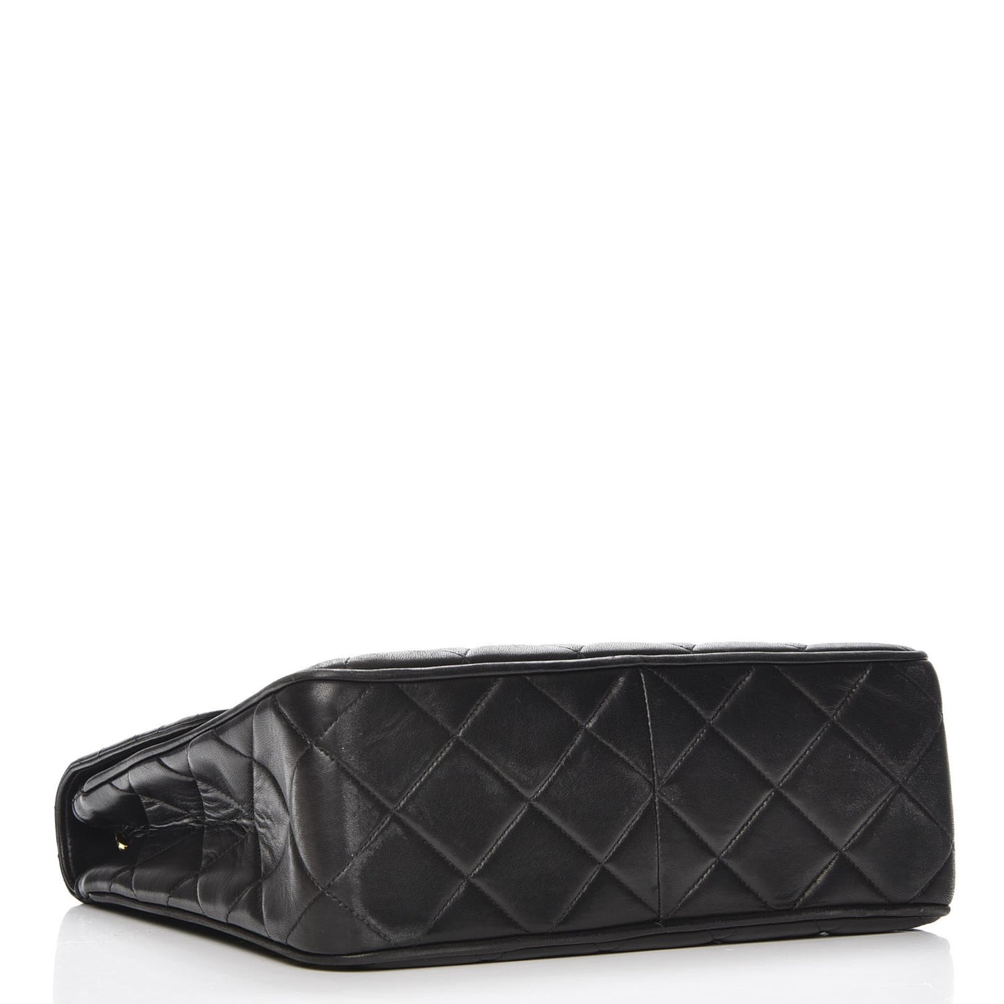 Lambskin Quilted Medium Single Flap Black