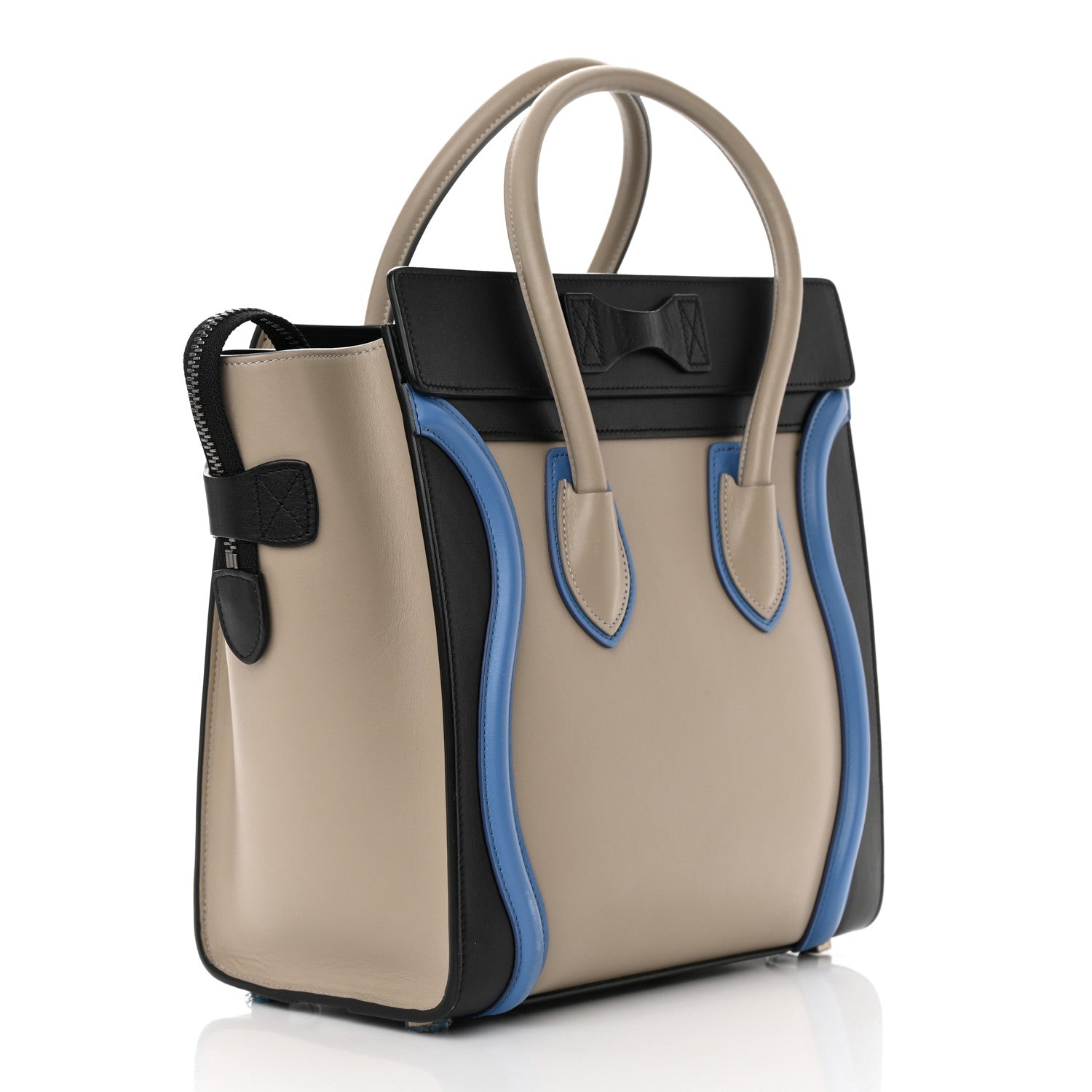 Celine Shiny Smooth Calfskin Micro Tri-Color Luggage Quartz 3 of 17
