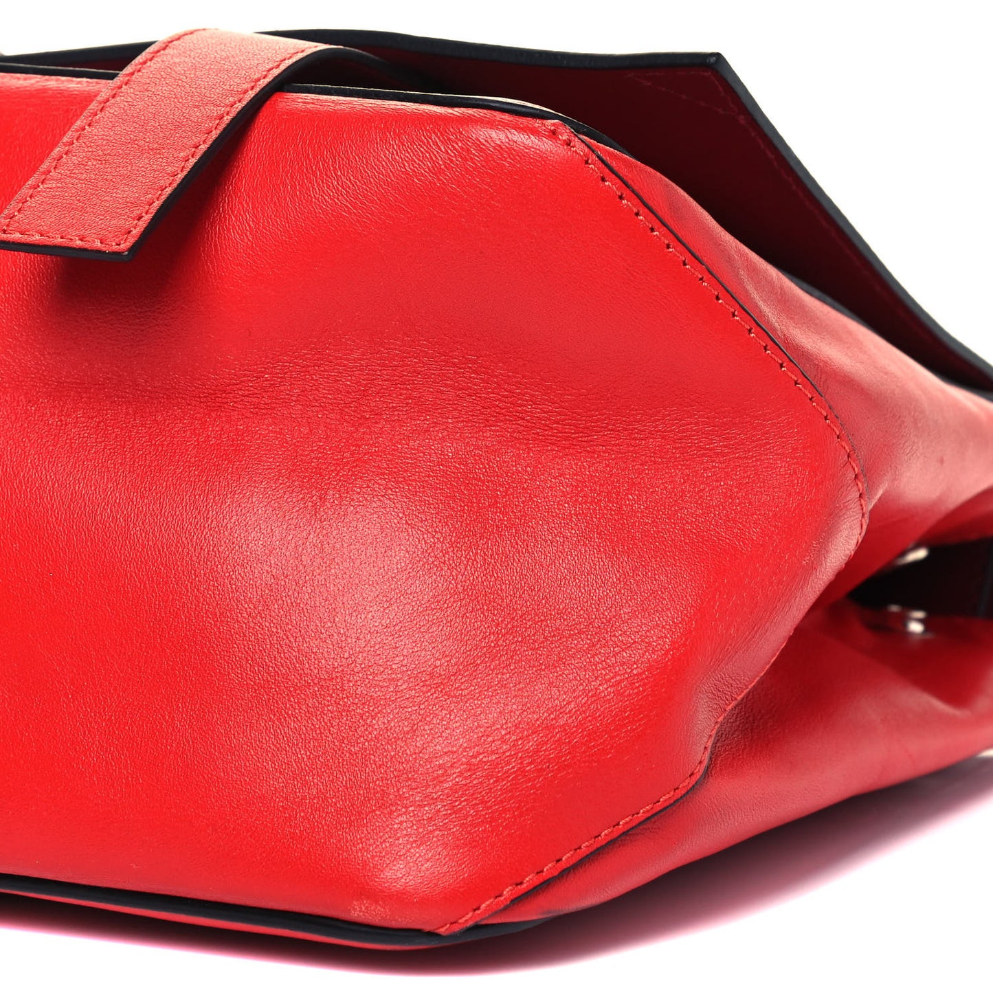 Calfskin Double Sided PS Courier Bag Red