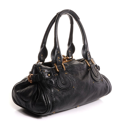 Chloe Leather Medium Paddington Satchel Black 3 of 7