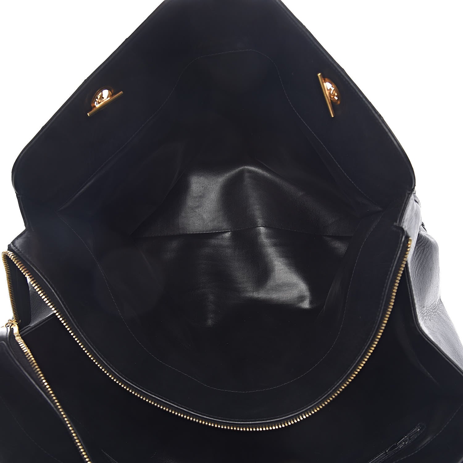 Chanel Calfskin Stitched XL Weekender Black 5 of 13