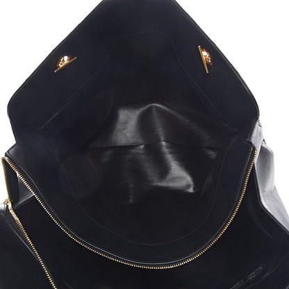 Chanel Calfskin Stitched XL Weekender Black 5 of 13