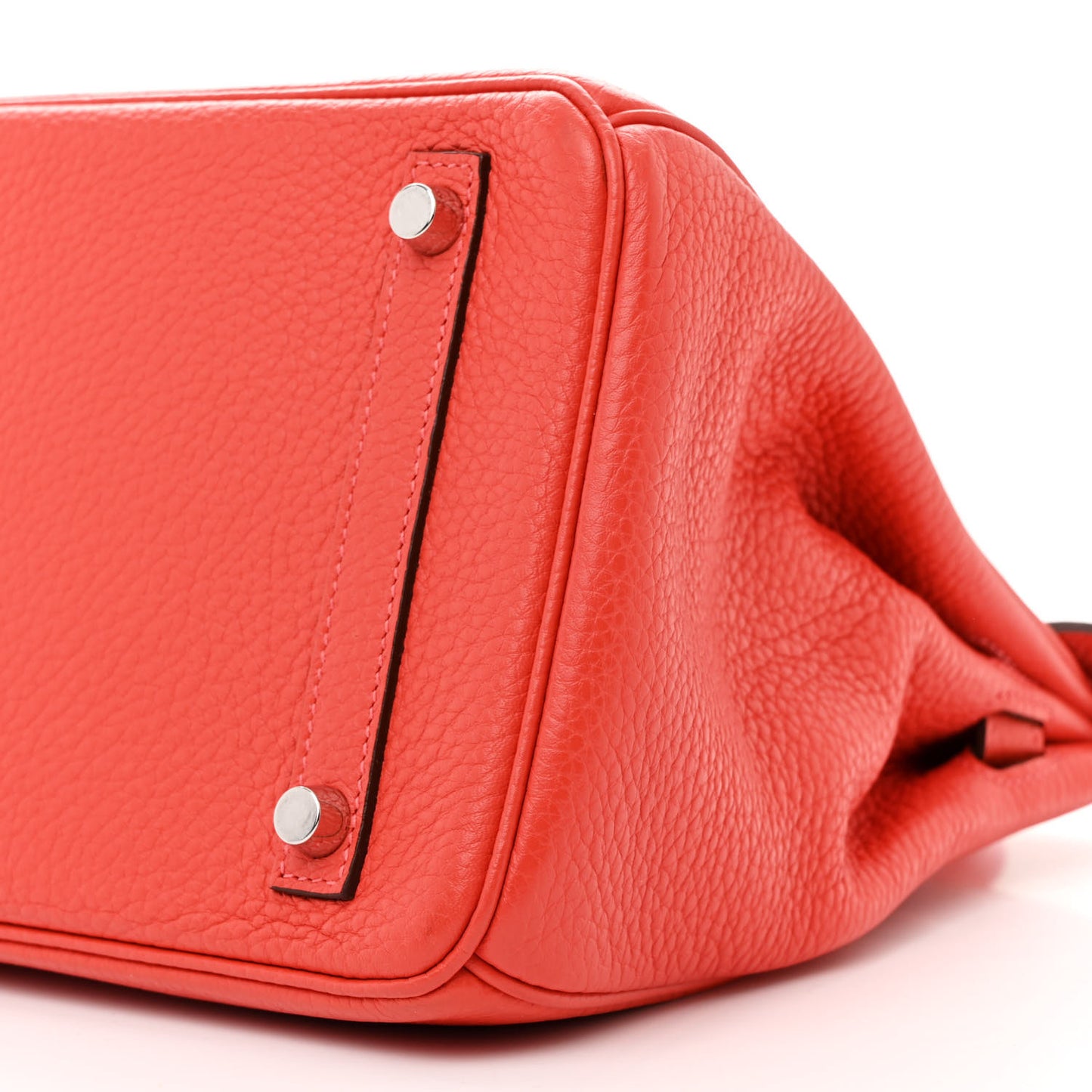Taurillon Clemence Birkin 30 Rouge Pivoine