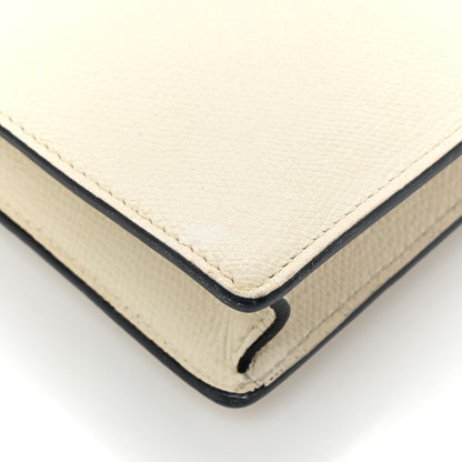 Christian Dior Grained Calfskin Saddle Chain Pouch Off White 20 of 22