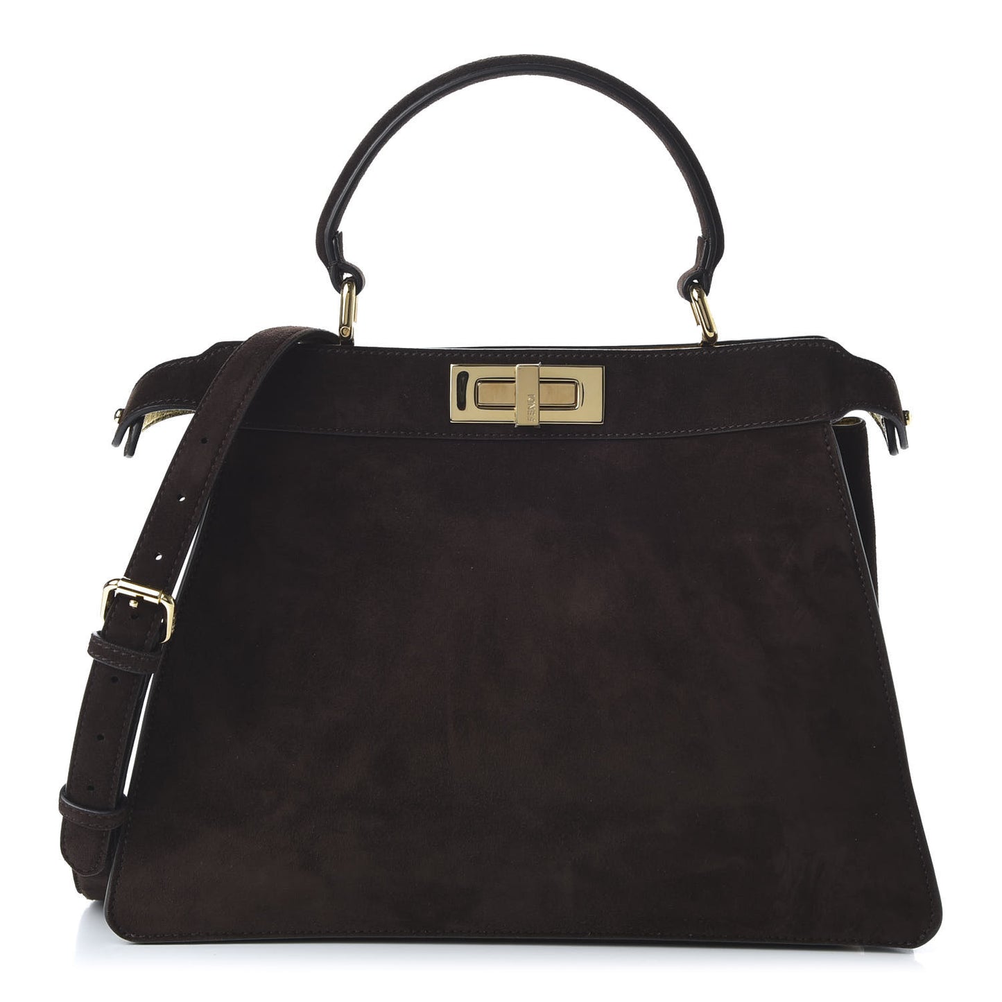 Suede Medium Peekaboo I See U Satchel Moresco Oro Chiaro