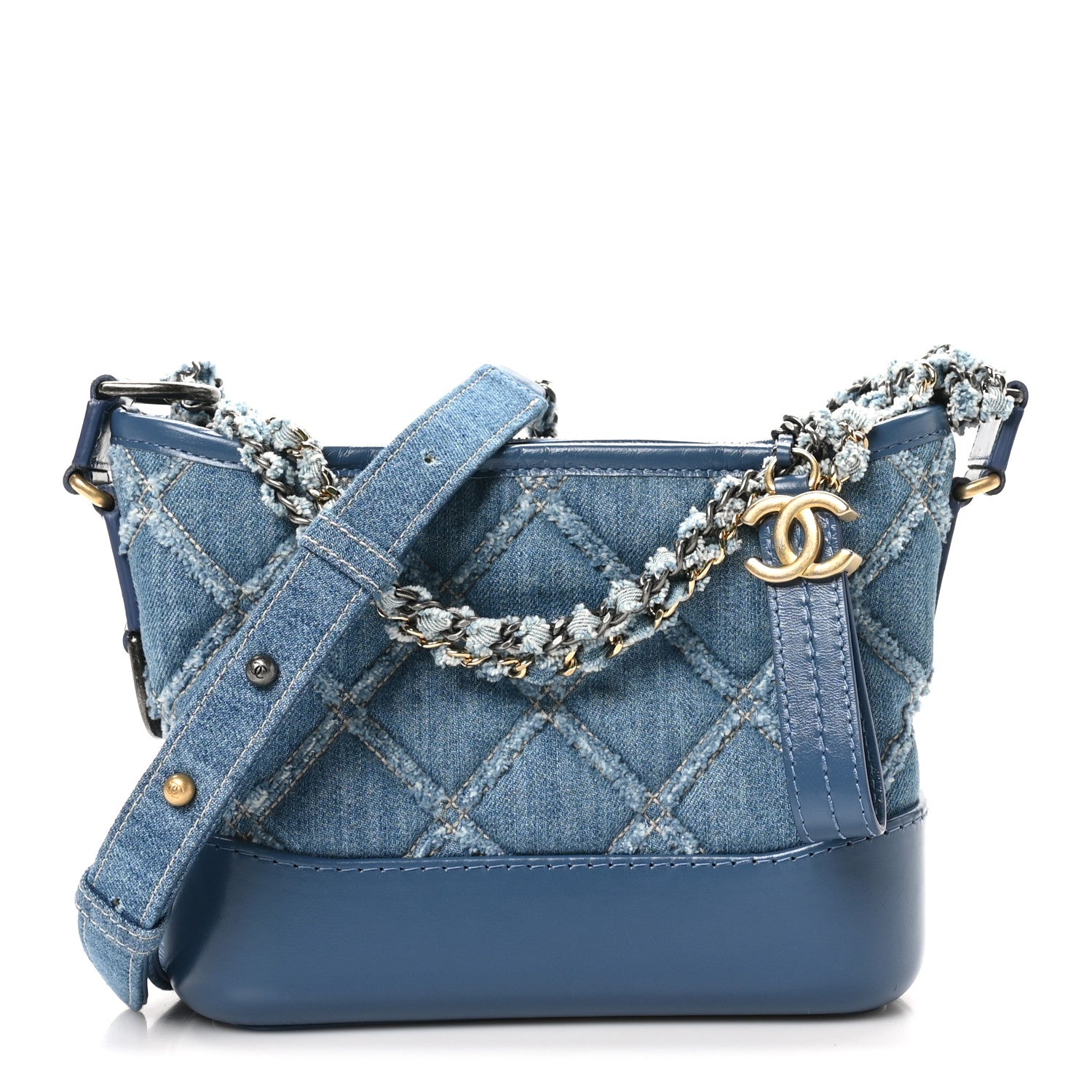 Chanel Denim Calfskin Small Gabrielle Hobo Blue 1 of 10