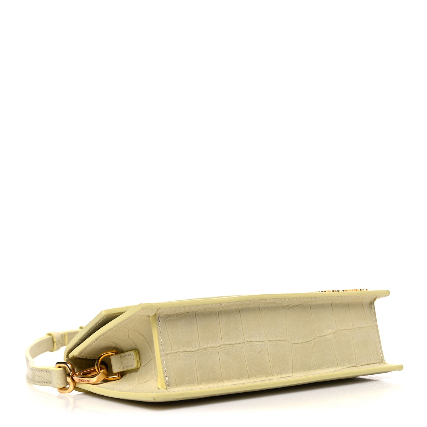 Nubuck Crocodile Embossed Le Chiquito Long Light Yellow