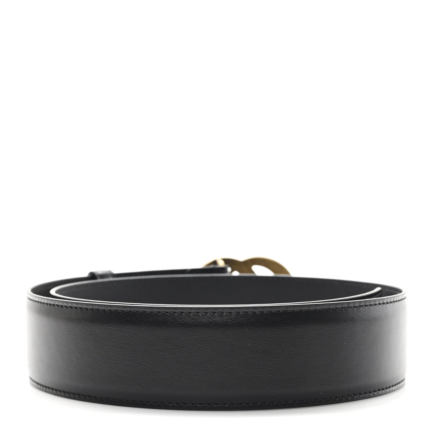 Plutone Calfskin Geometric Double G 40mm Belt 80 32 Black