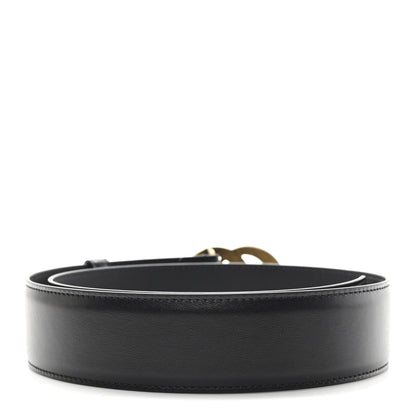 Gucci Plutone Calfskin Geometric Double G 40mm Belt 80 32 Black 2 of 4