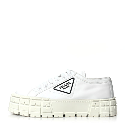 Prada Re-Nylon Gabardine Triangle Logo Double Wheel 50mm Sneakers 40 White 1 of 9