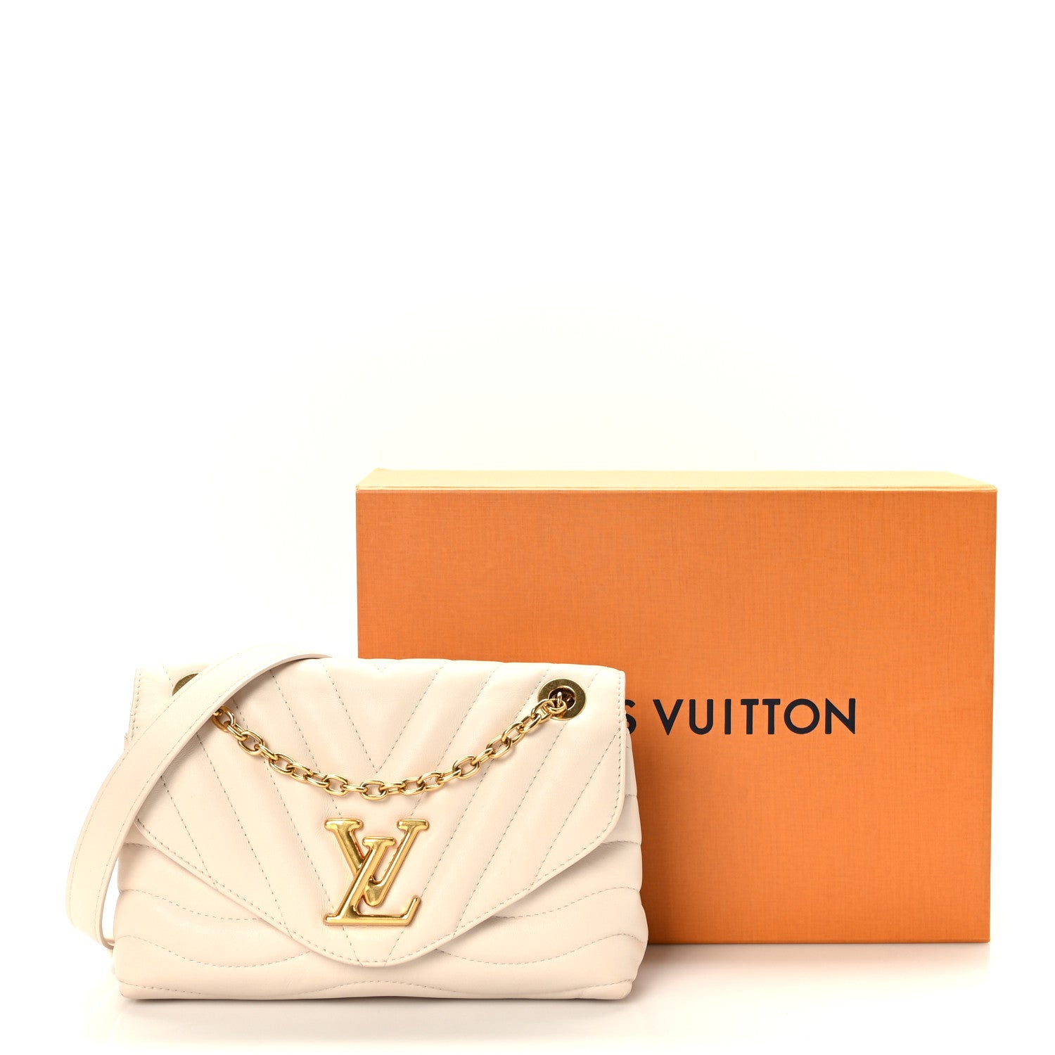 Louis Vuitton Calfskin LV New Wave Chain Bag Ivory 11 of 11
