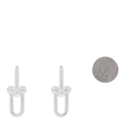 Tiffany Sterling Silver Extra Large HardWear Link Earrings 2 of 5