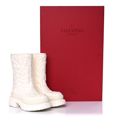 Valentino Garavani Rubber Atelier 03 Rose Edition 30/50mm Short Rainboots 37 Avorio 14 of 14