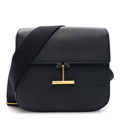 Tom Ford Calfskin Medium T Clasp Tara Crossbody Bag Black 1 of 9
