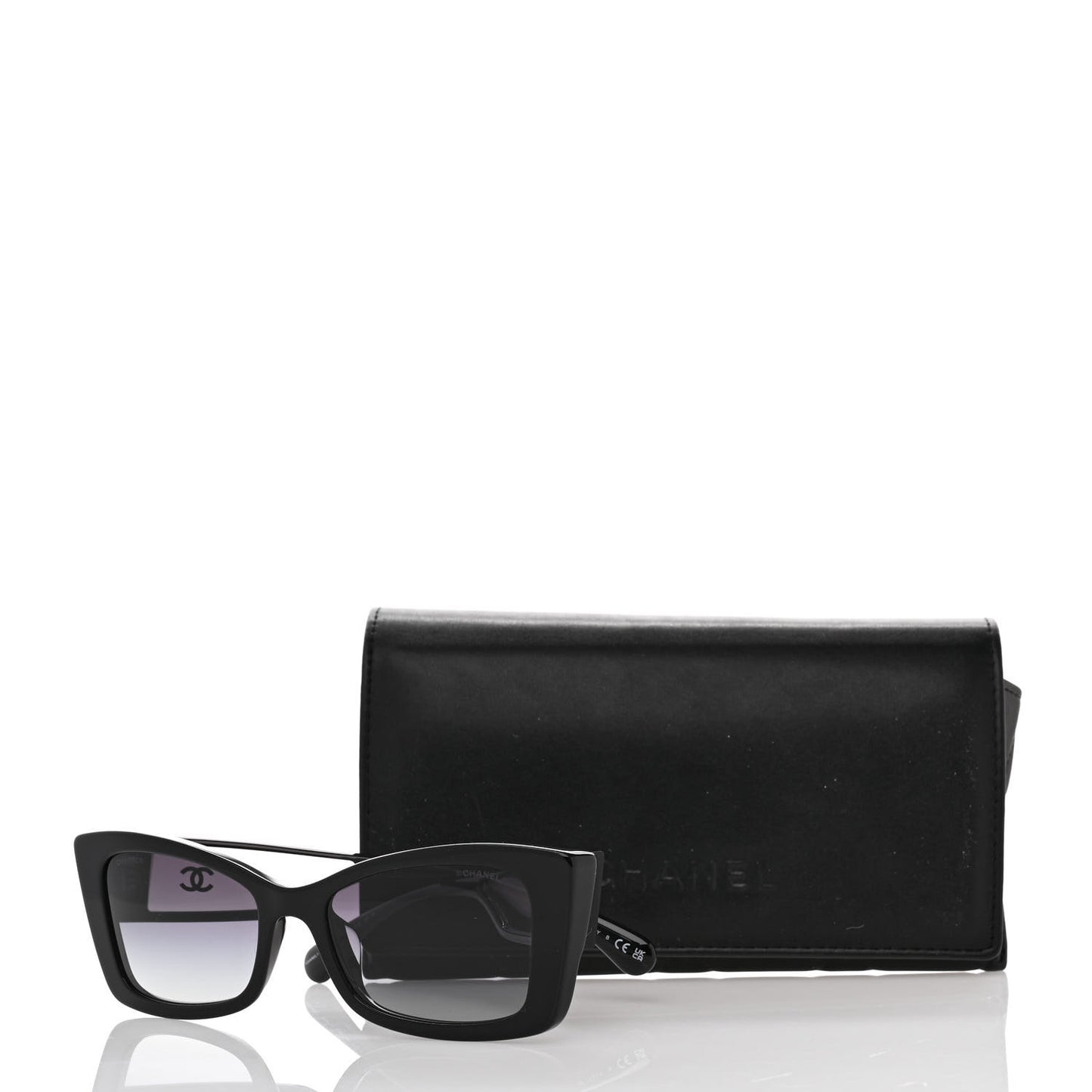 Acetate CC Rectangle Sunglasses 5430-A Black