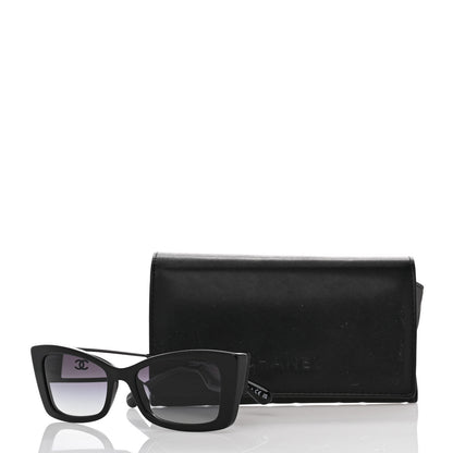 Chanel Acetate CC Rectangle Sunglasses 5430-A Black 8 of 8