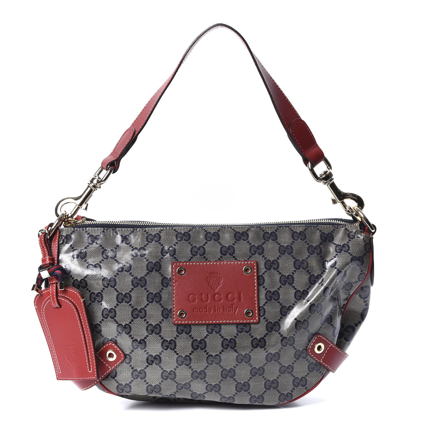 Gucci Crystal Monogram Voyager Bag Red 1 of 9