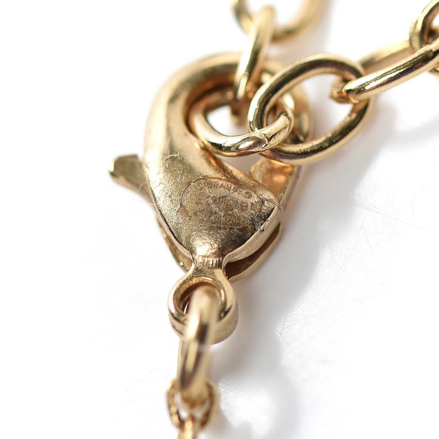 Pearl CC Pendant Necklace Gold