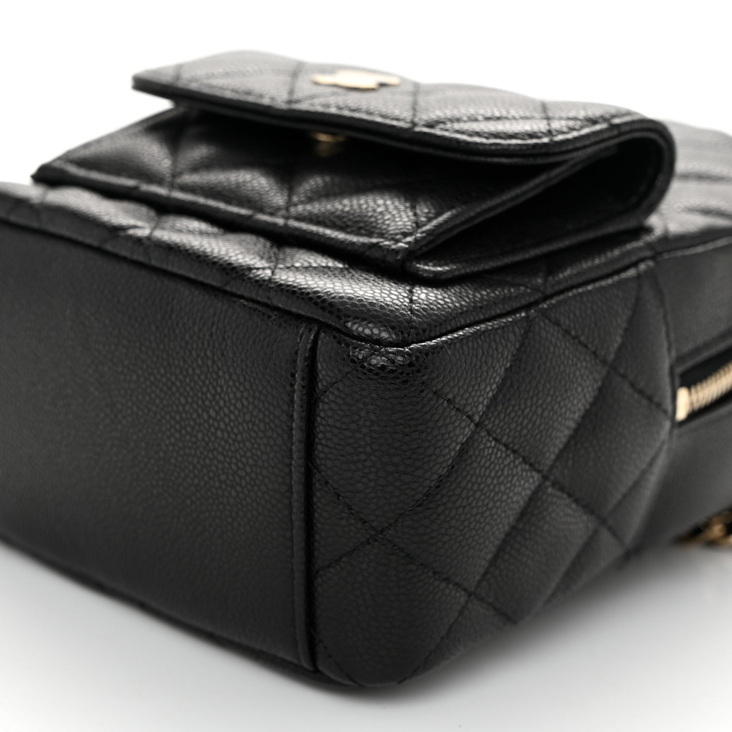 Caviar Quilted CC Mini Classic Backpack Black