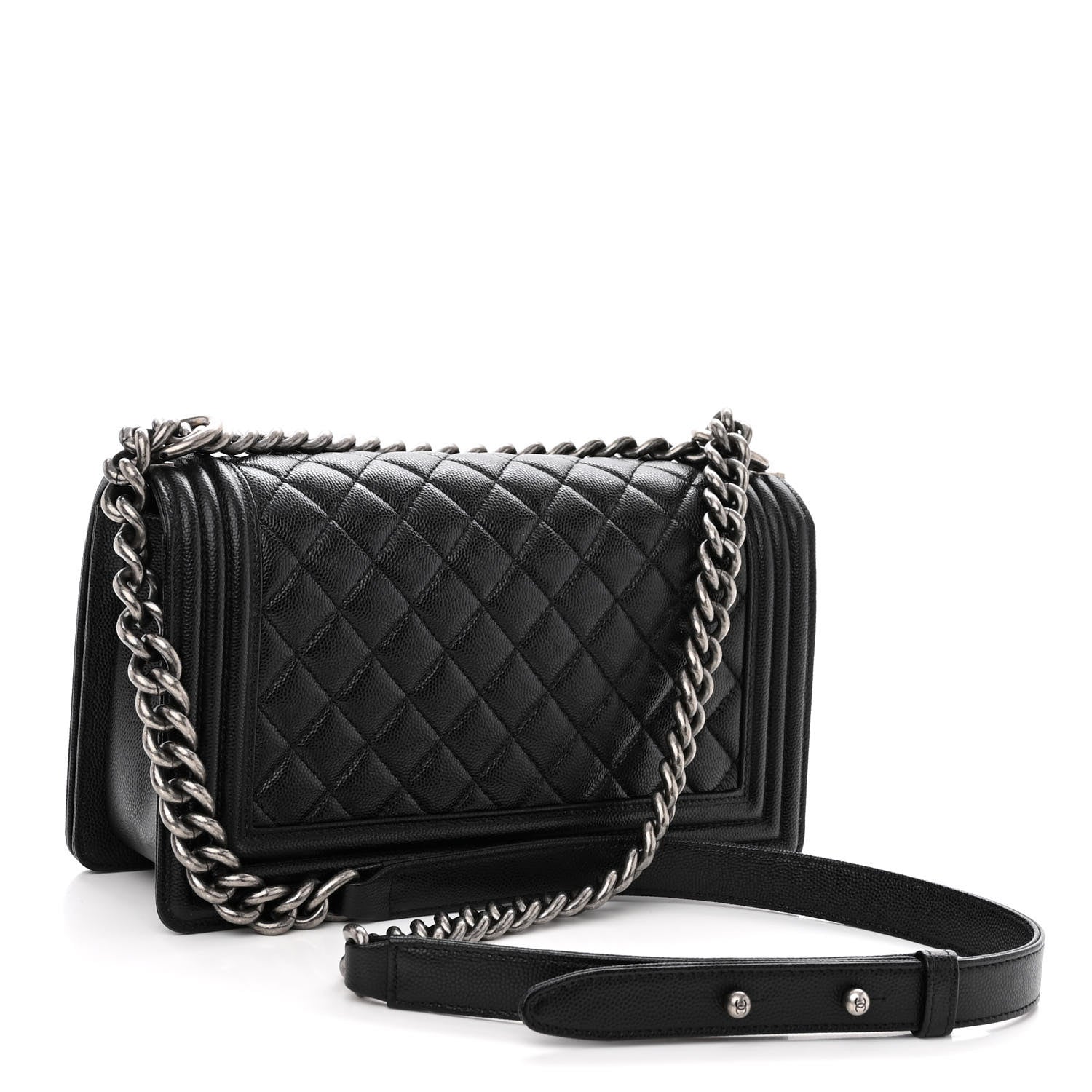 Chanel Caviar Quilted Medium Boy Flap Black 3 of 10