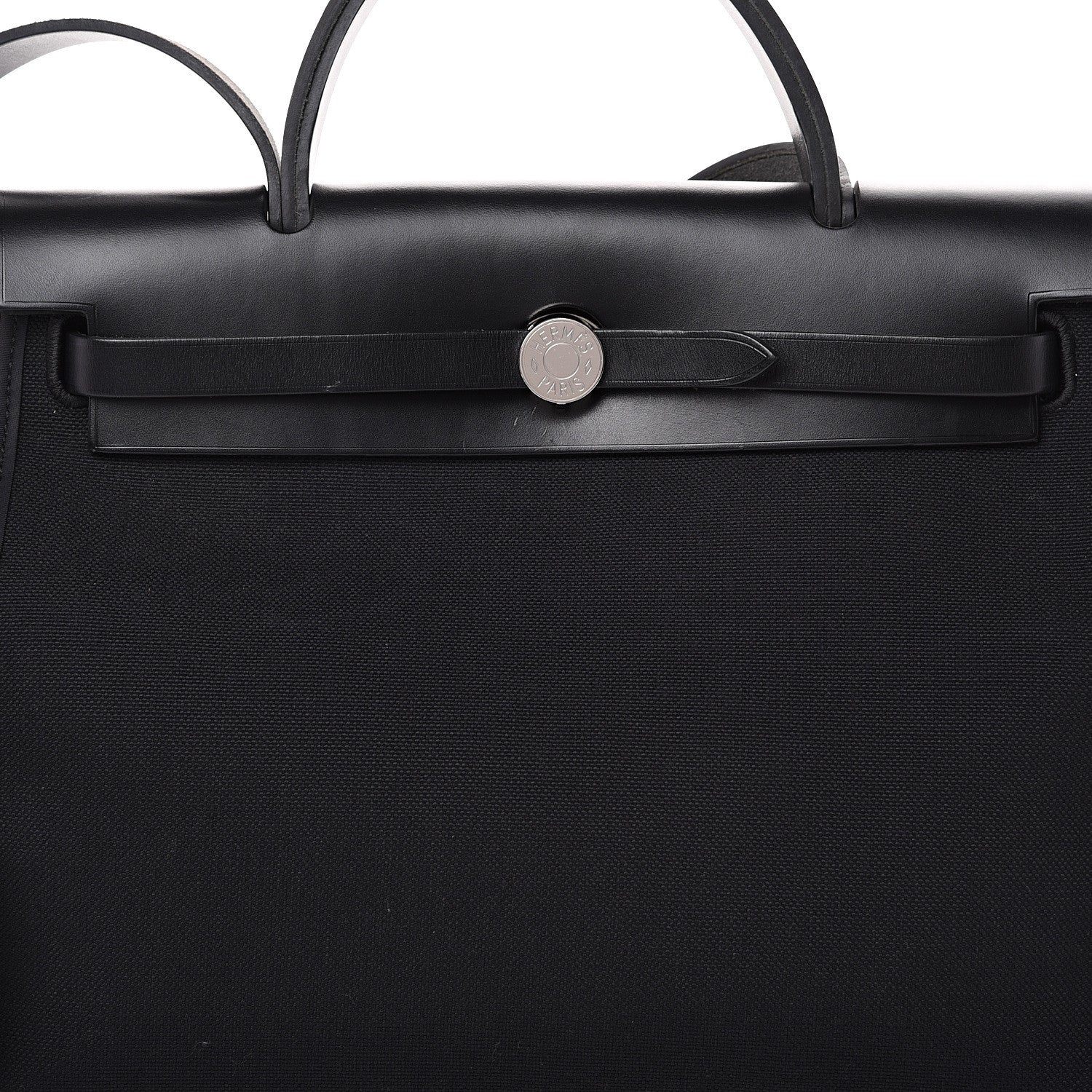 Hermes Military Toile Vache Hunter Herbag Zip PM 31 Black 8 of 12