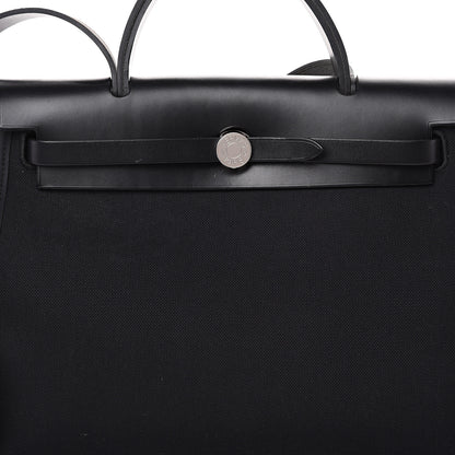 Hermes Military Toile Vache Hunter Herbag Zip PM 31 Black 8 of 12