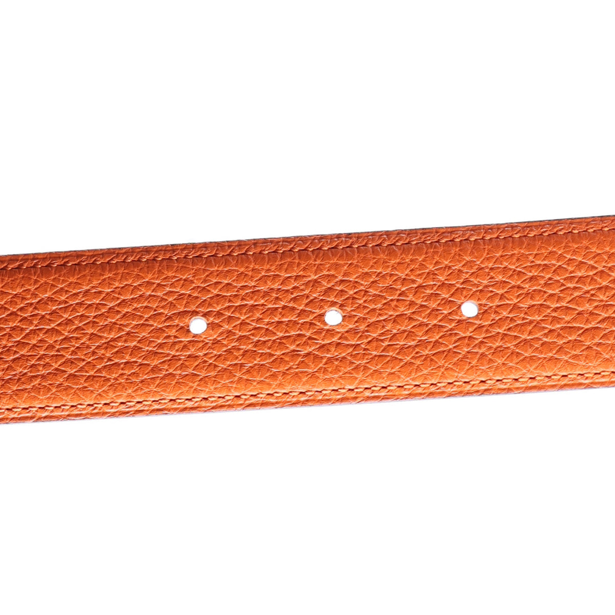 Hermes Box Togo 32mm Enamel Quizz H Belt 80 32 Chocolate Orange 4 of 7