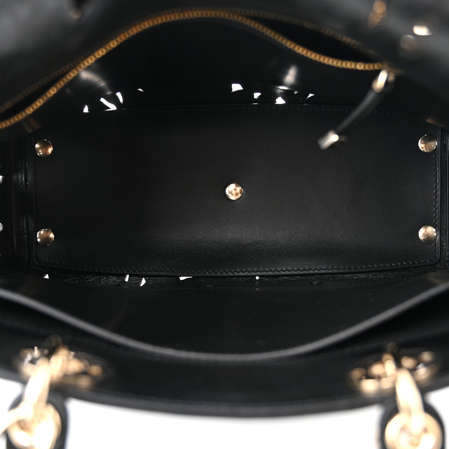 Christian Dior Calfskin Laser Cut Large Lady Dior Black 5 of 9