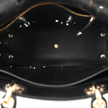 Christian Dior Calfskin Laser Cut Large Lady Dior Black 5 of 9