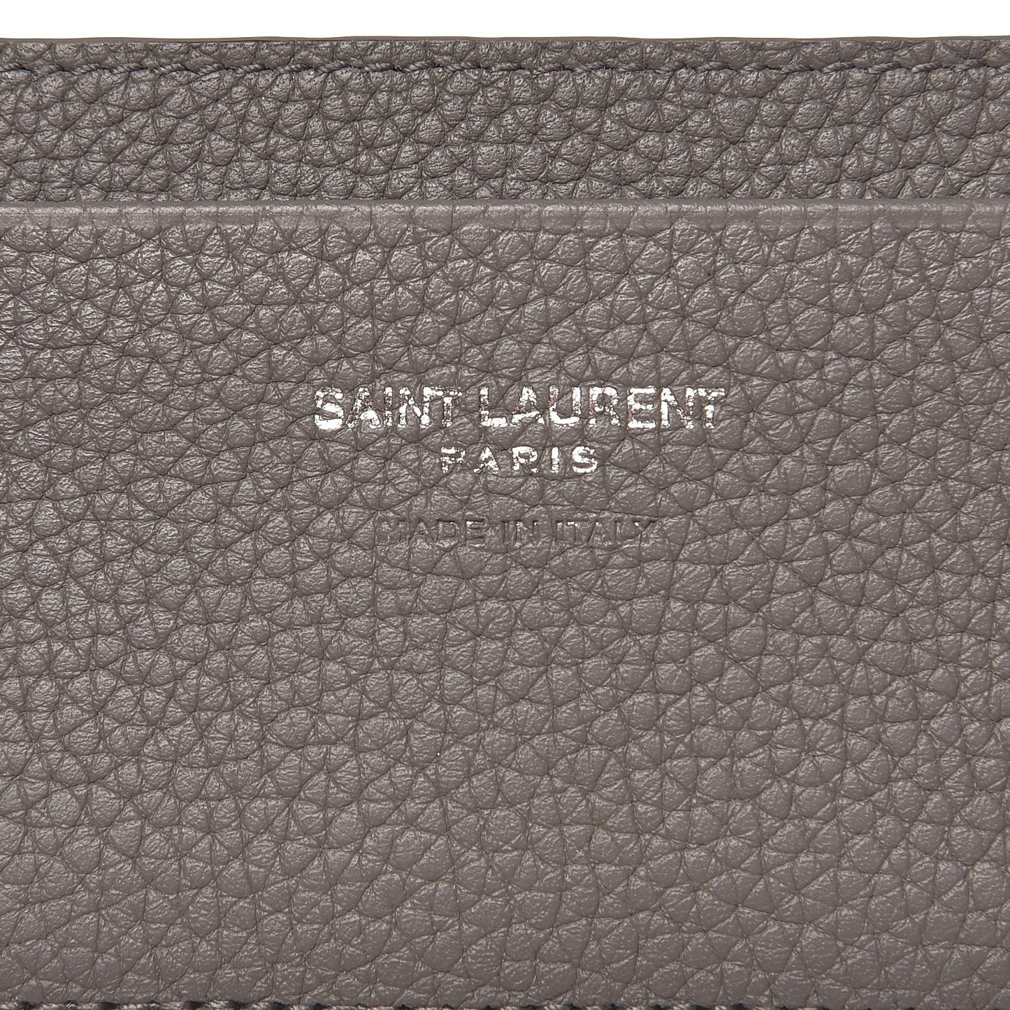 Grained Calfskin Card Case Wallet Insert Fog