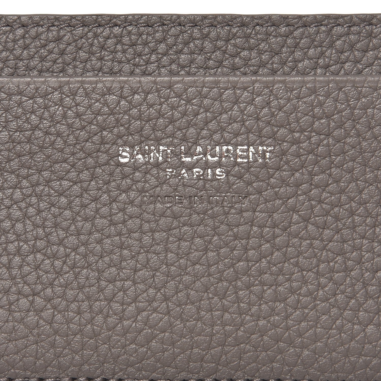 Saint Laurent Grained Calfskin Card Case Wallet Insert Fog 6 of 6