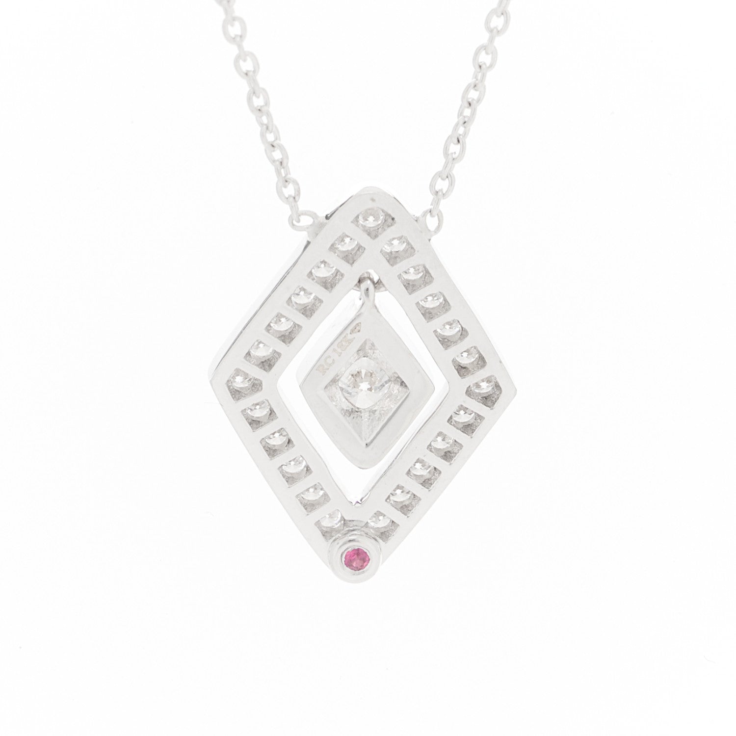 Roberto Coin 18K White Gold Diamond Diamante Necklace 5 of 7