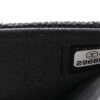 Chanel Caviar Quilted CC Filigree Wallet On Chain WOC Black 8 of 11