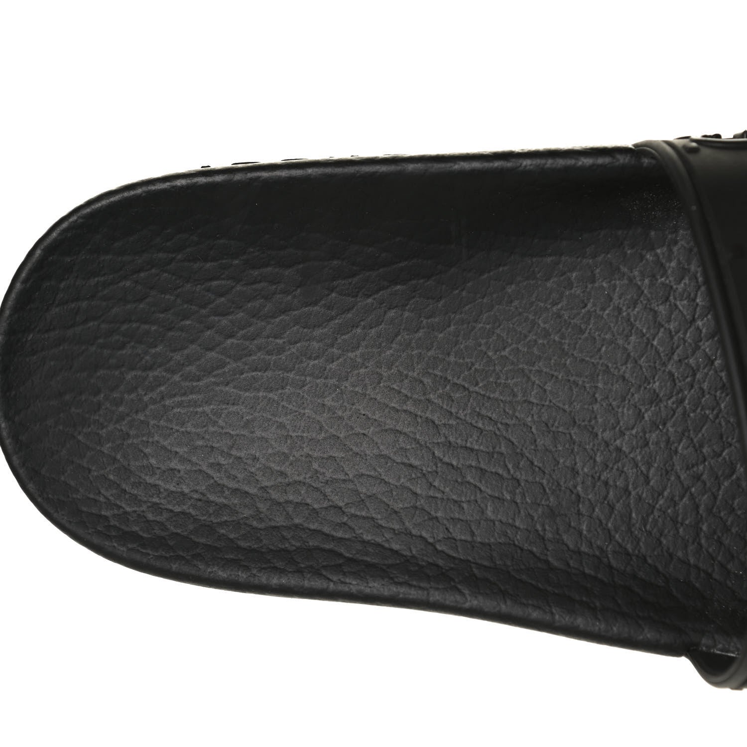 Gucci Rubber GG Monogram Perforated Womens Slide Sandals 38 Black 9 of 12