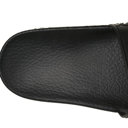 Gucci Rubber GG Monogram Perforated Womens Slide Sandals 38 Black 9 of 12