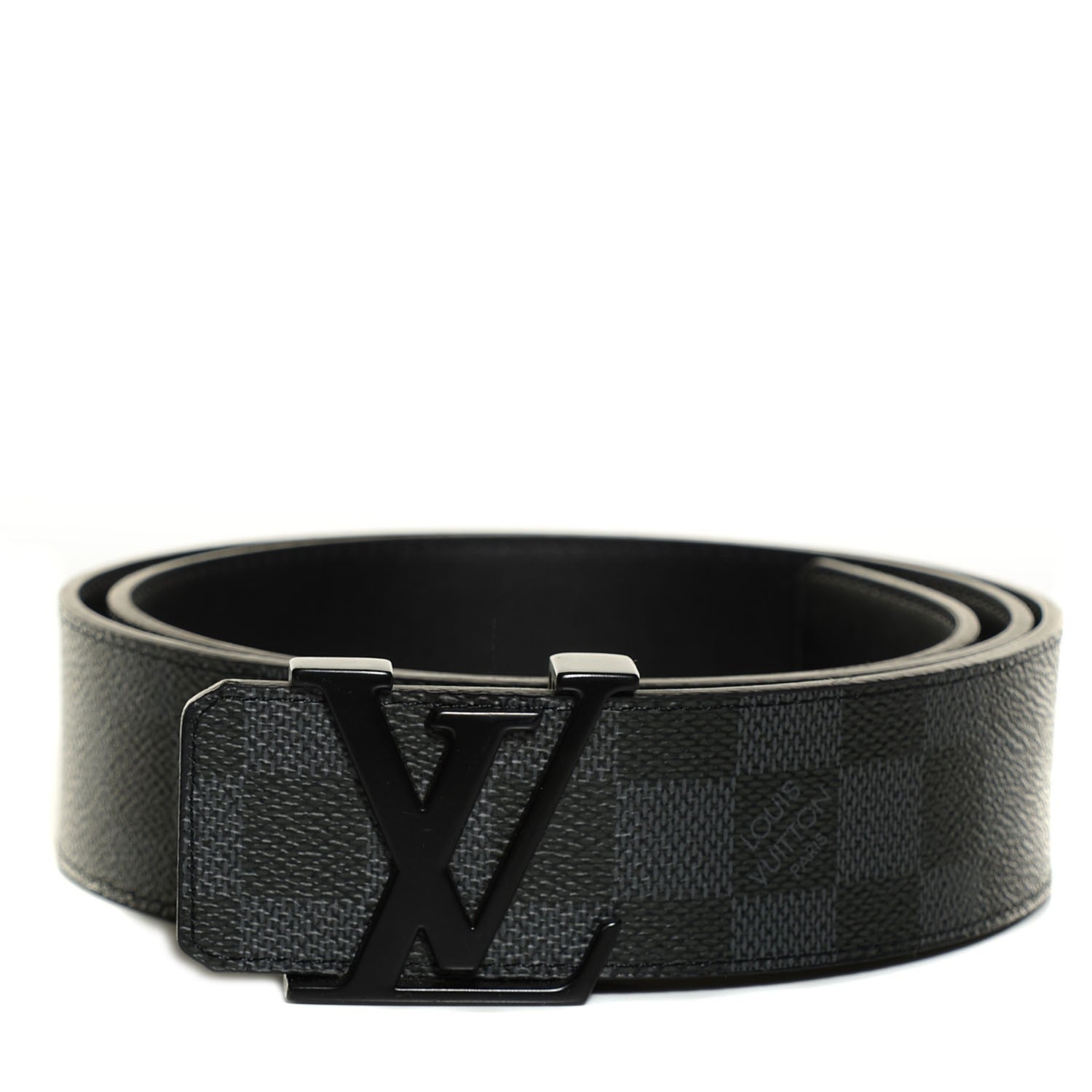 Louis Vuitton Damier Graphite LV Initiales Belt 95 38 1 of 8