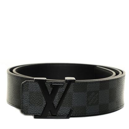 Louis Vuitton Damier Graphite LV Initiales Belt 95 38 1 of 8