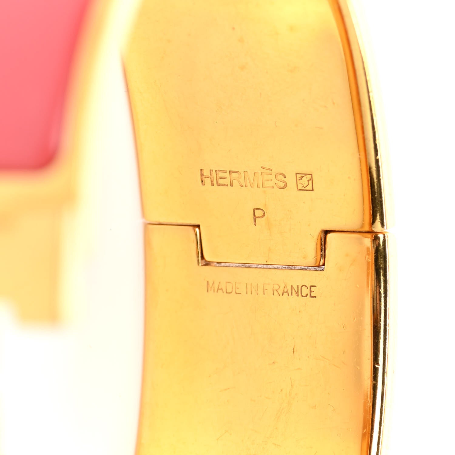 Hermes Enamel Wide Clic Clac H Bracelet GM Rouge Corail 4 of 4