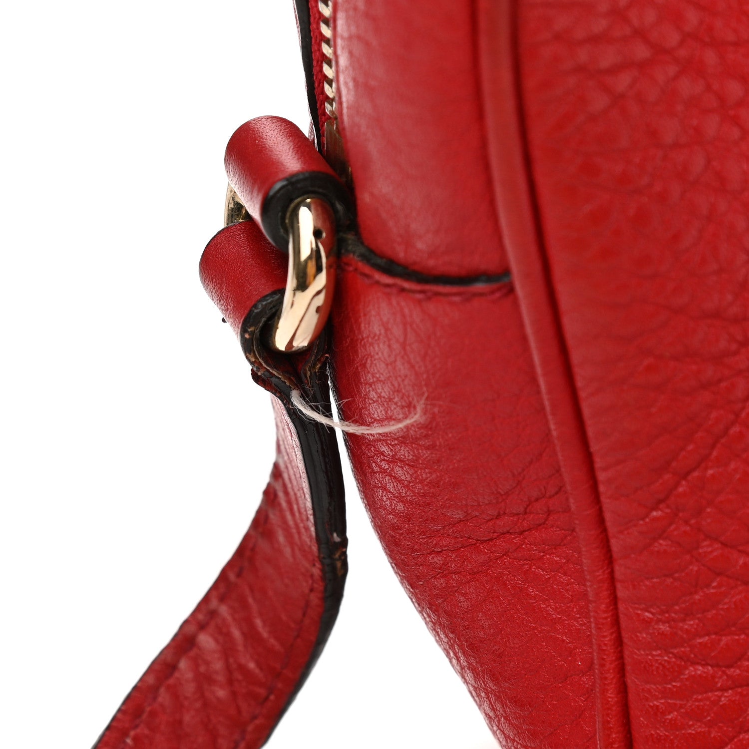 Gucci Pebbled Calfskin Small Soho Disco Bag Tabasco Red 12 of 15
