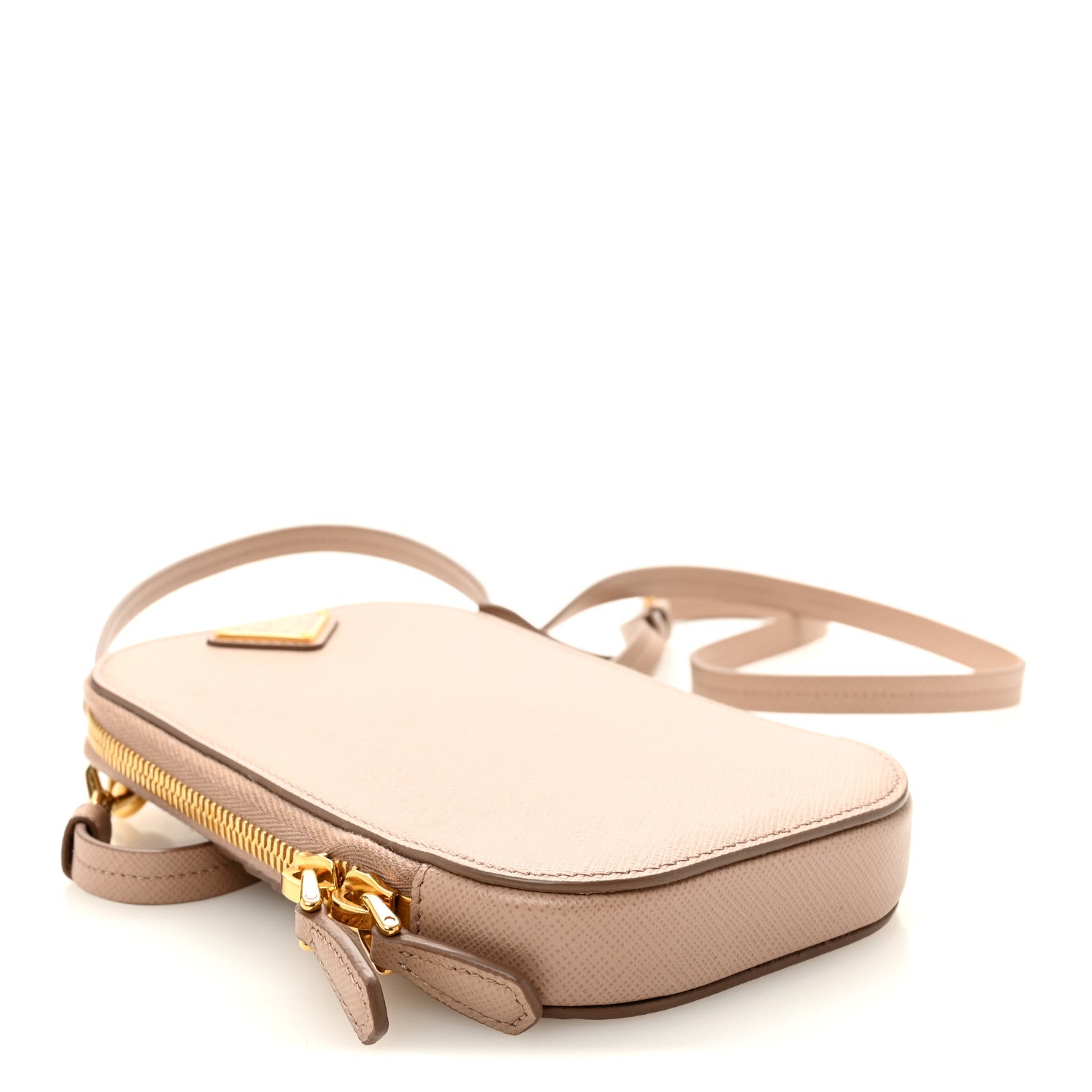 Prada Saffiano Triangle Mini Bag Cipria 4 of 11
