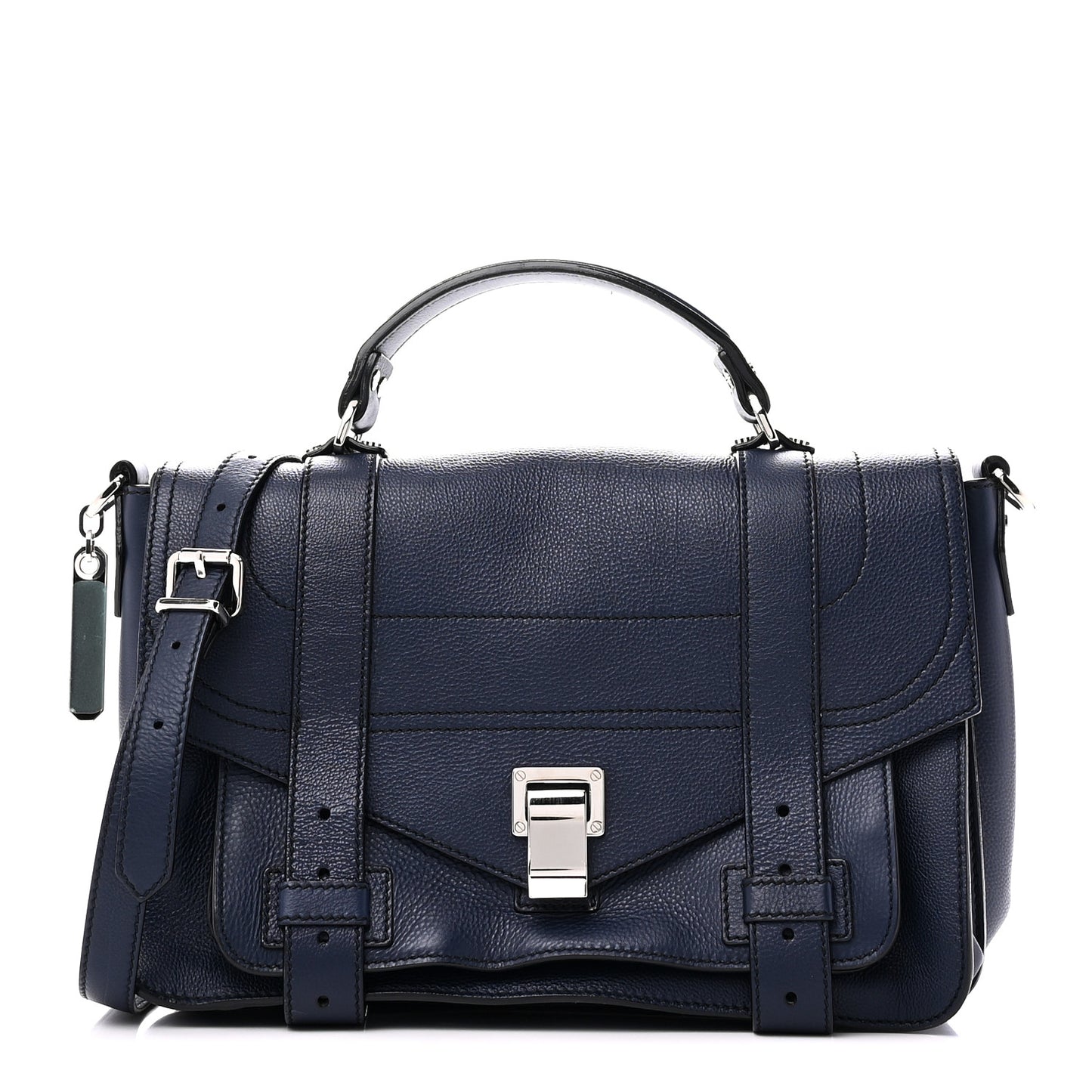 Grained Calfskin Medium PS1 Plus Satchel Indigo