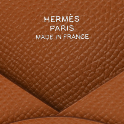 Hermes Epsom Calvi Card Case Gold 6 of 7
