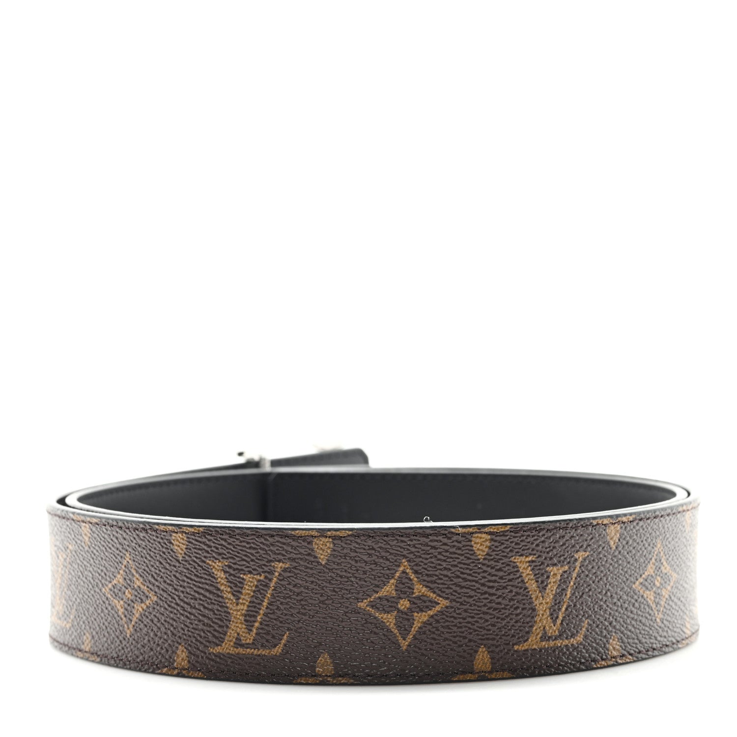 Louis Vuitton Monogram Calfskin 40mm LV Initiales Reversible Belt 100 40 Black 2 of 5