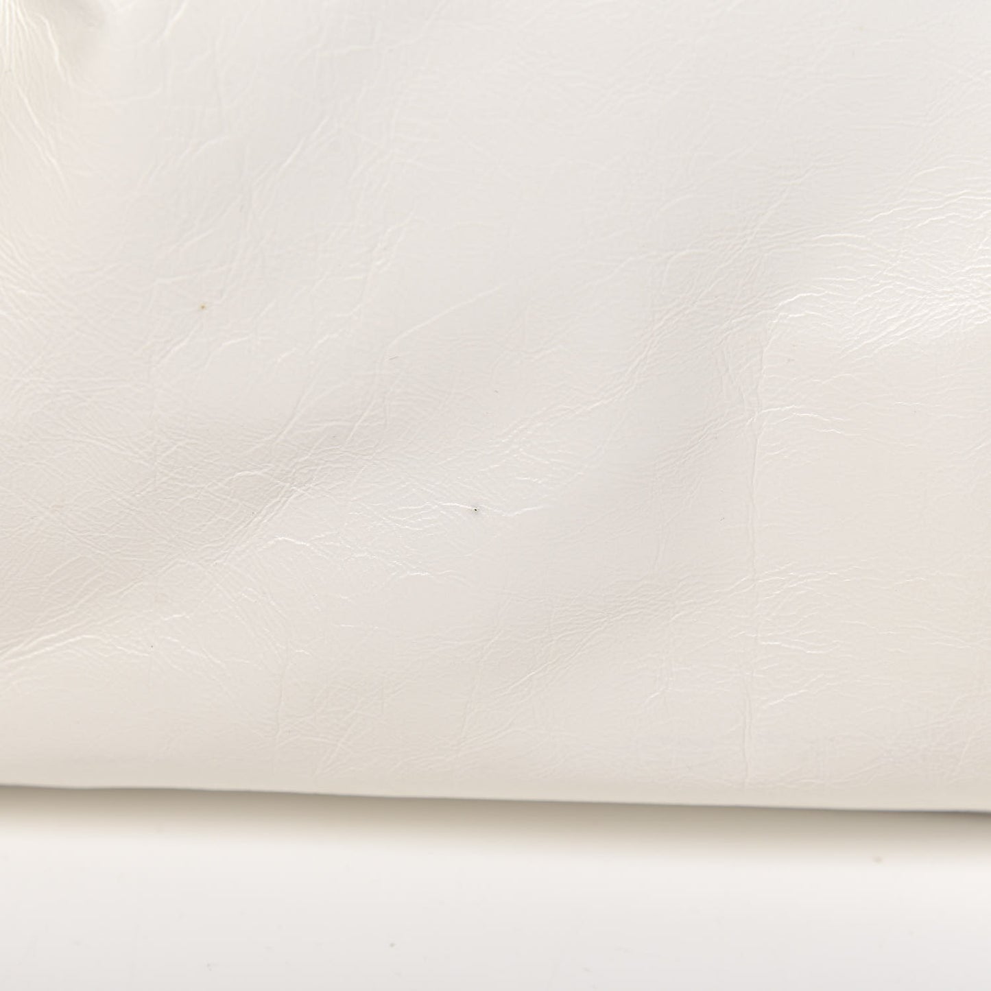 Calfskin Large Rock and Chain Flap White